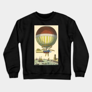 Vintage Science Fiction Steampunk Hot Air Balloon Crewneck Sweatshirt